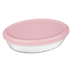 MARINEX OVAL ROASTERS WITH COLOURED PLASTIC LIDS, 2.4L