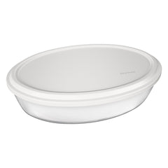 MARINEX OVAL ROASTERS WITH COLOURED PLASTIC LIDS, 2.4L