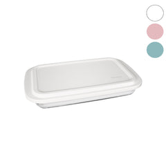 MARINEX RECT. ROASTERS WITH COLOURED PLASTIC LIDS, 1.6L