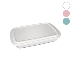 MARINEX RECT. ROASTERS WITH COLOURED PLASTIC LIS, 2.2L