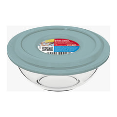 MARINEX MIXING BOWLS WITH COLOURED PLASTIC LIDS, 3L