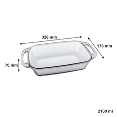 MARINEX SELETTA SMALL RECT. ROASTER WITH HANDLES, 2.1L
