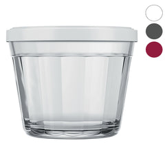 NADIR AMERICANO SMALL BOWL WITH 3 COLOURED PLASTIC LIDS, 150ML