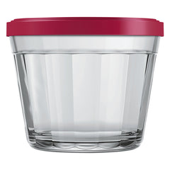 NADIR AMERICANO MEDIUM BOWL WITH 3 COLOURED PLASTIC LIDS, 350ML