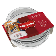 MARINEX MEDIUM ROUND CASSEROLE 1.5L & LID 800ML, 2.3L