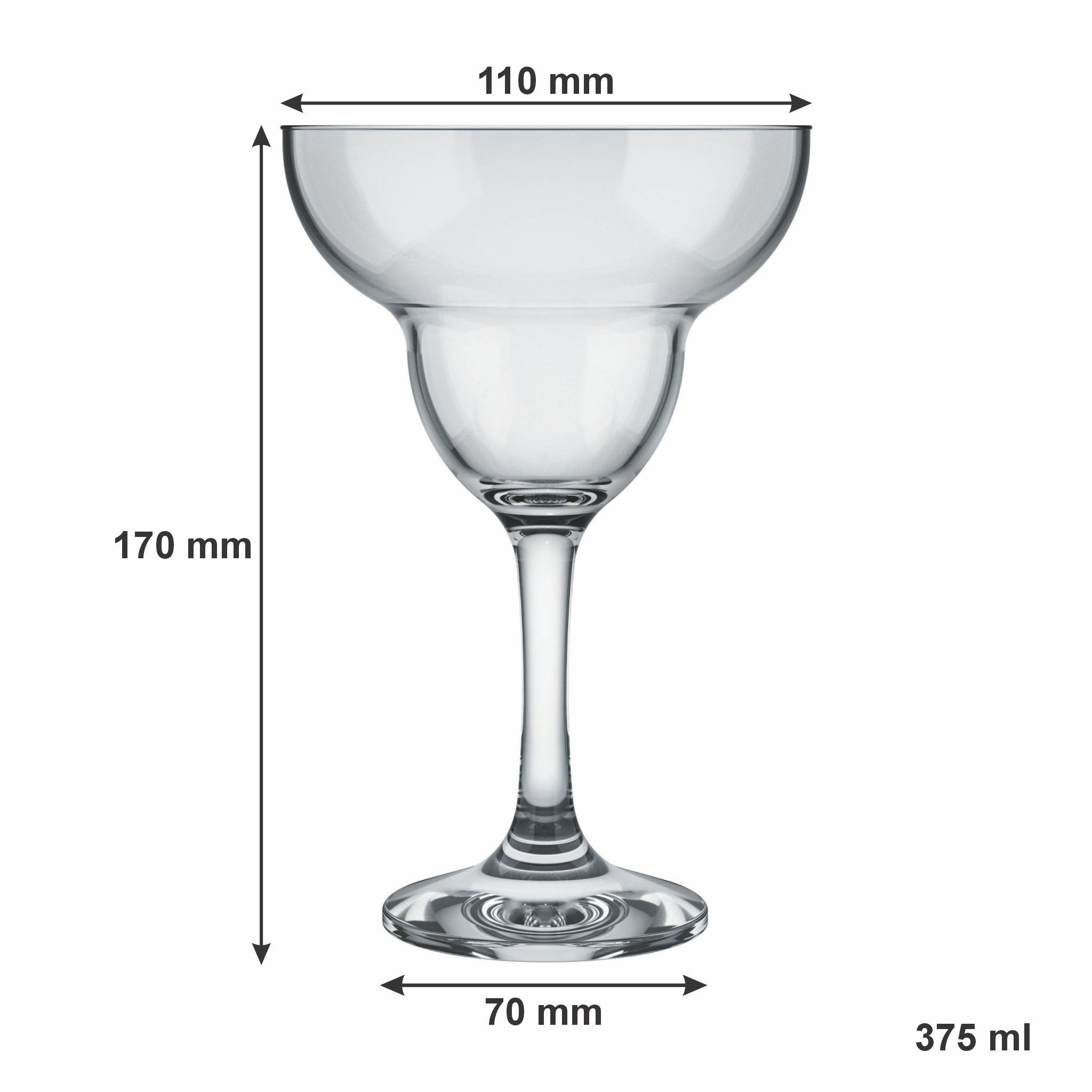 NADIR STEMMED MARGARITA GLASS, 375ML