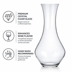 NADIR MALBEC GLASS WINE DECANTER, 950ML