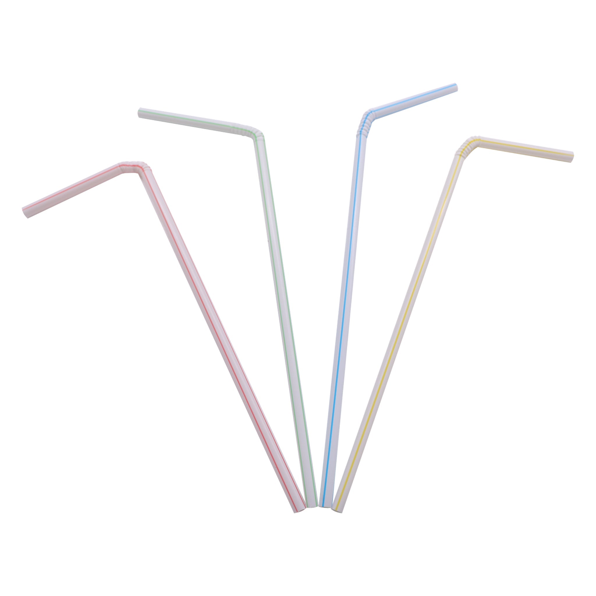 BAR BUTLER STRAWS BENDY CANDY COLOURED 5MM, 100PK - (SUB 73126)