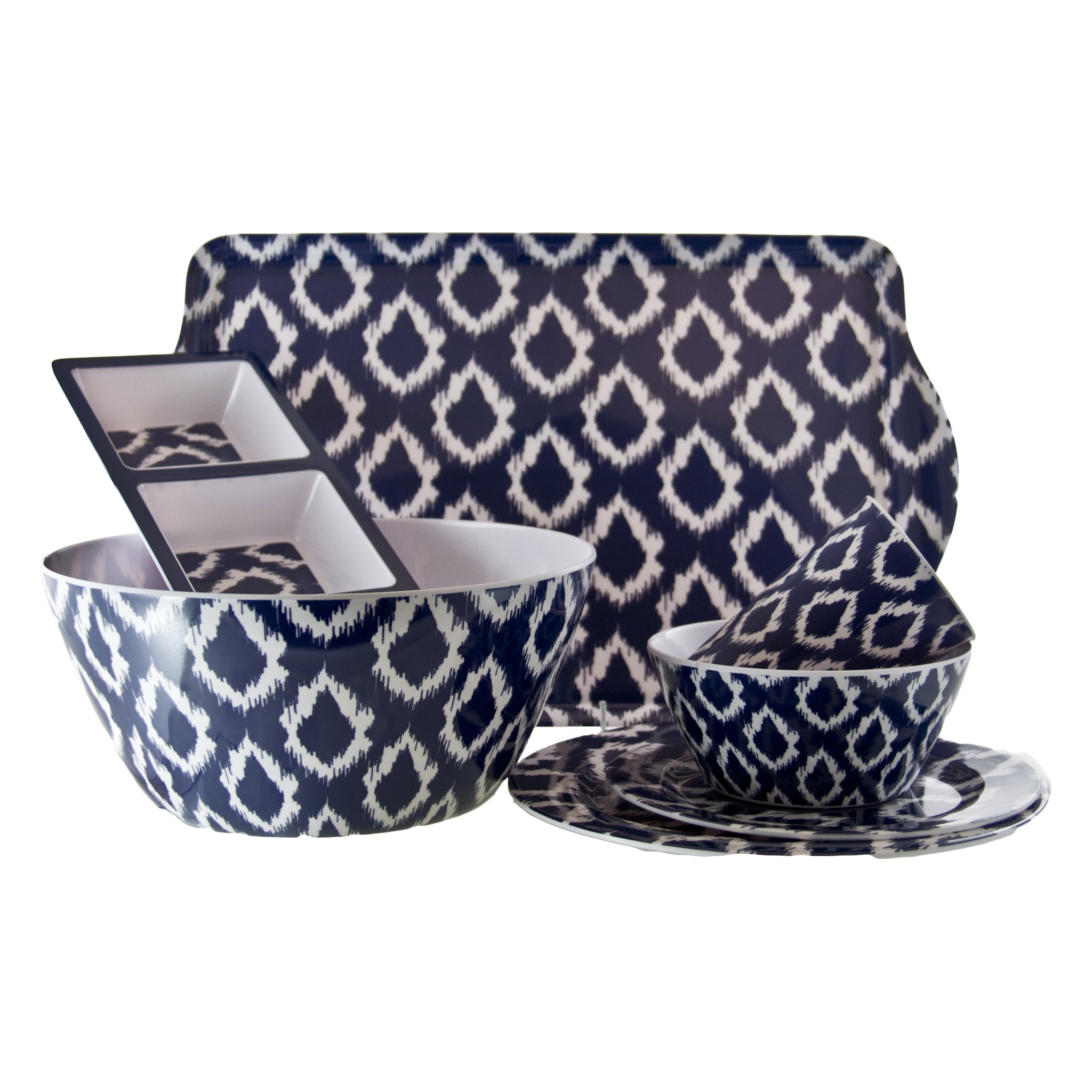 MELAMINE SIDE PLATE NAVY WILD
