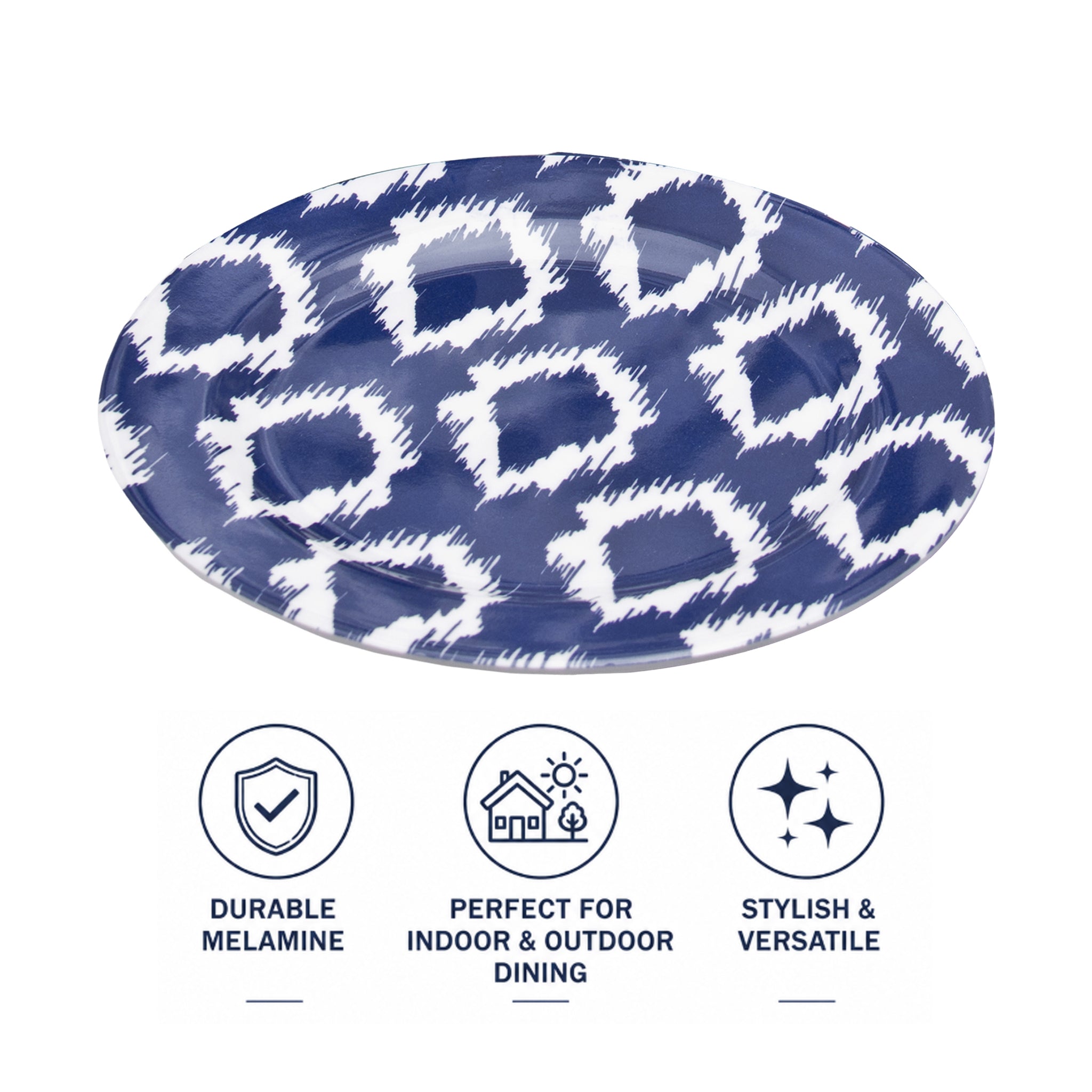 MELAMINE SIDE PLATE NAVY WILD