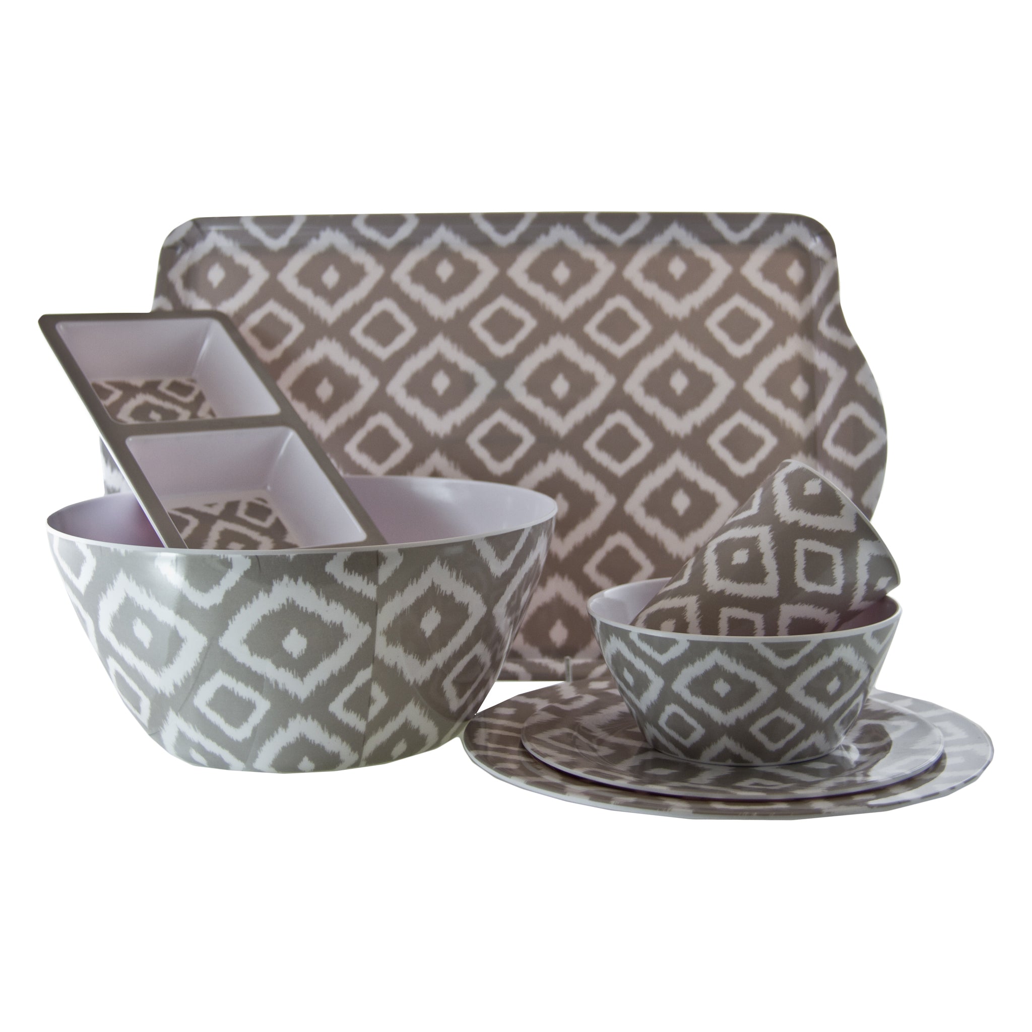 MELAMINE SIDE PLATE GREY WILD, 202MM DIA
