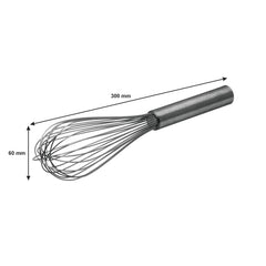 REGENT BAKEWARE PIANO WHISK 8 WIRE STAINLESS STEEL, 300MM