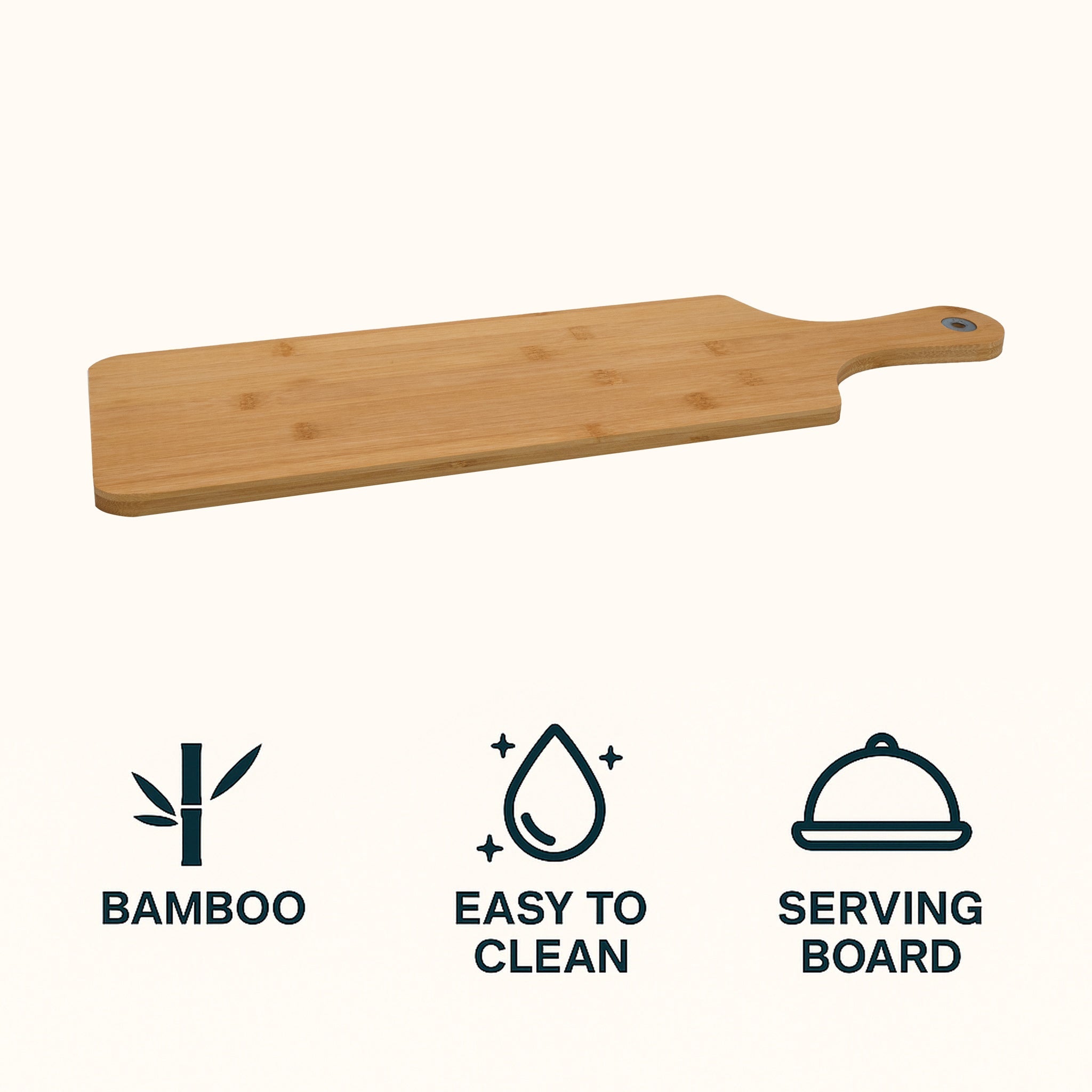 REGENT BAMBOO LONG PADDLE SERVING BOARD, 570X160MM