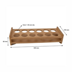 BAR BUTLER BAMBOO 12 HOLE SHOT GLASS SERVING STAND