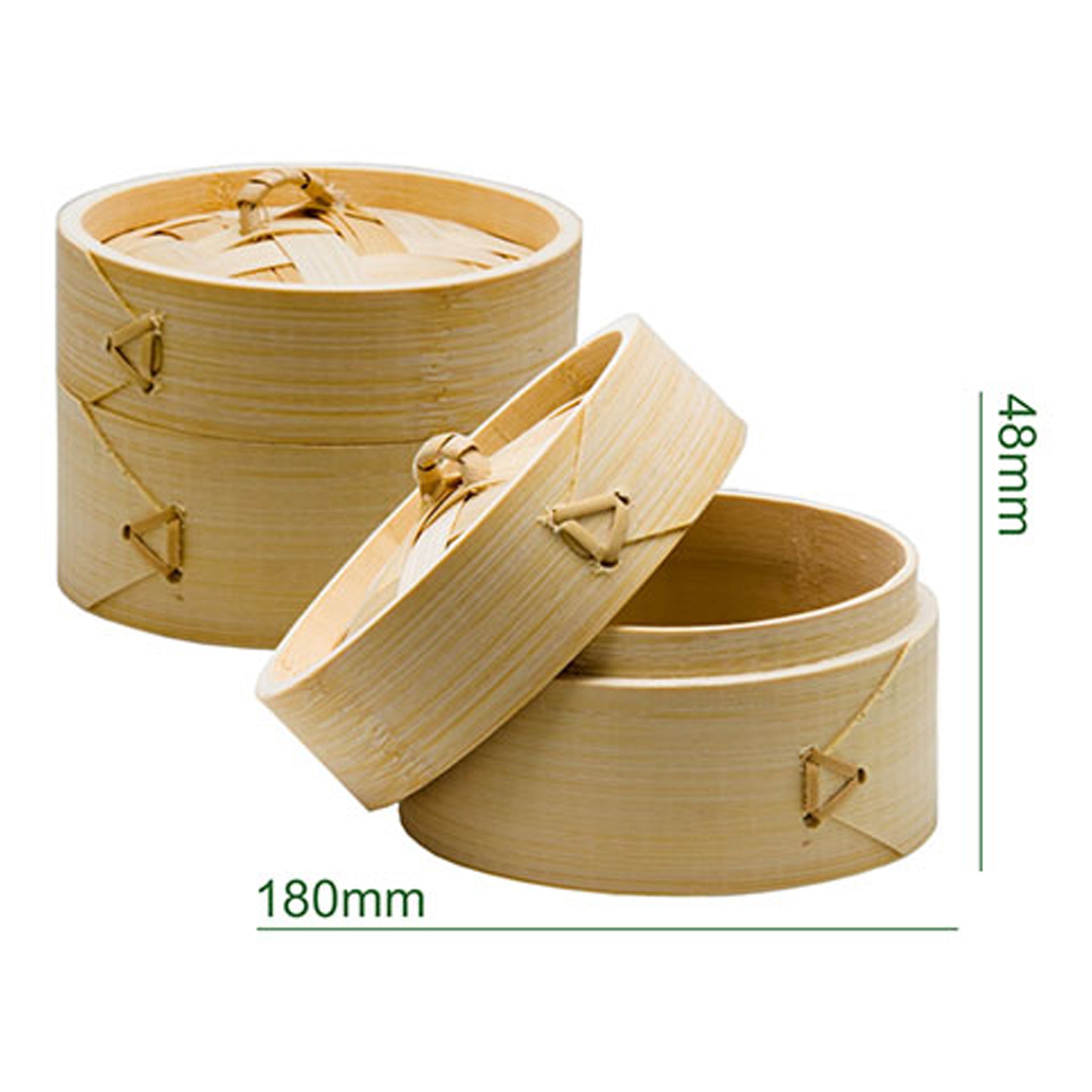 REGENT BAMBOO ORIENTAL STEAMER 1 TIER WITH LID, 180MM DIA
