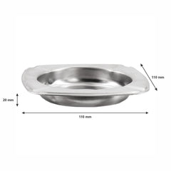 REGENT ASHTRAY SQUARE STAINLESS STEEL, 110MM