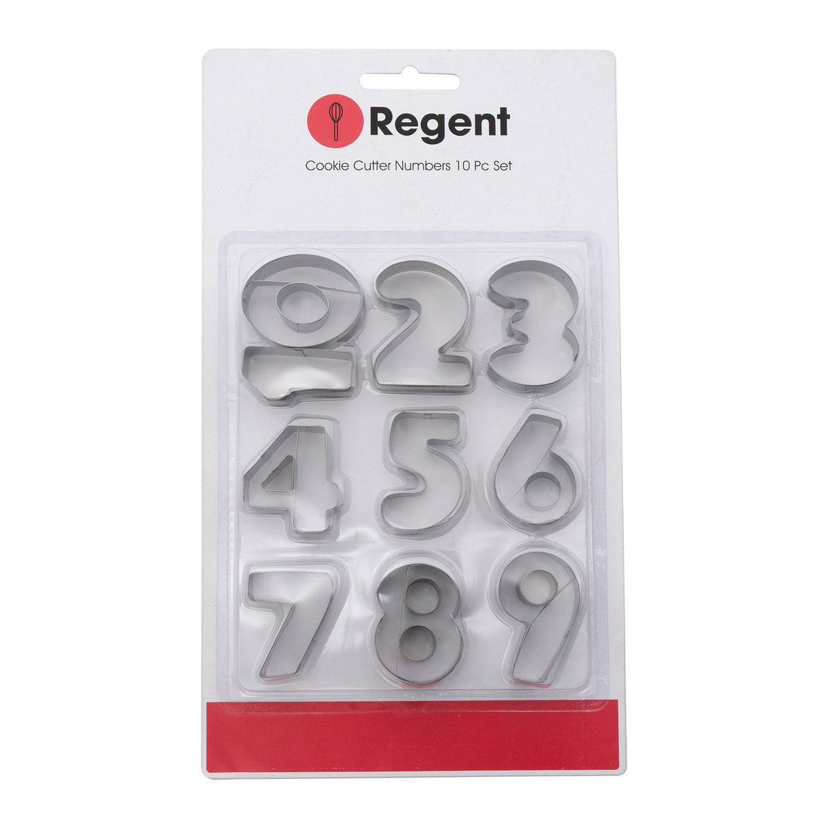 REGENT BAKEWARE COOKIE CUTTER NUMBERS ST STEEL NUMBERS 10PK SET