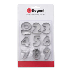 REGENT BAKEWARE COOKIE CUTTER NUMBERS ST STEEL NUMBERS 10PK SET
