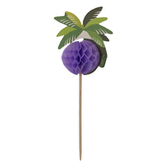 BAR BUTLER FOLD OUT PALM TREE COCKTAIL PICKS 12PK, 135MM