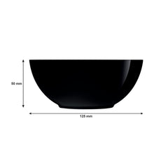 LUMINARC OPAL BLACK SMALL BOWL 350ML, 120MM DIA