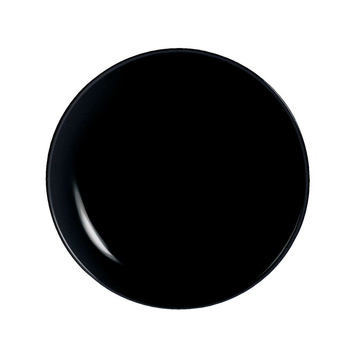 LUMINARC OPAL BLACK SIDE PLATE, 190MM DIA