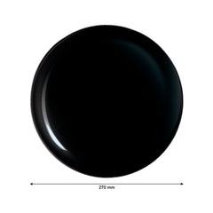 LUMINARC OPAL BLACK DINNER PLATE, 270MM DIA