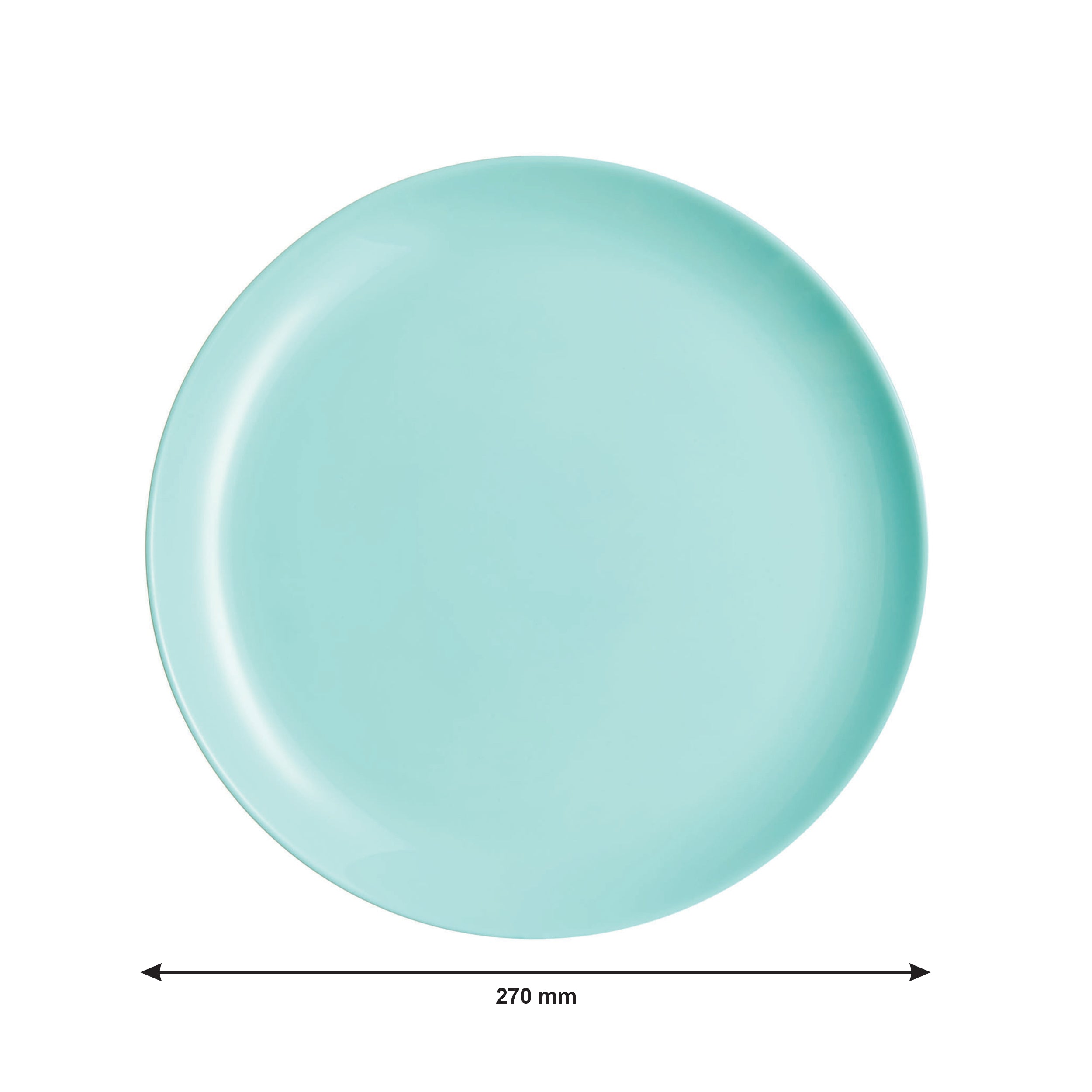LUMINARC OPAL TURQUOISE DINNER PLATE, 270MM DIA