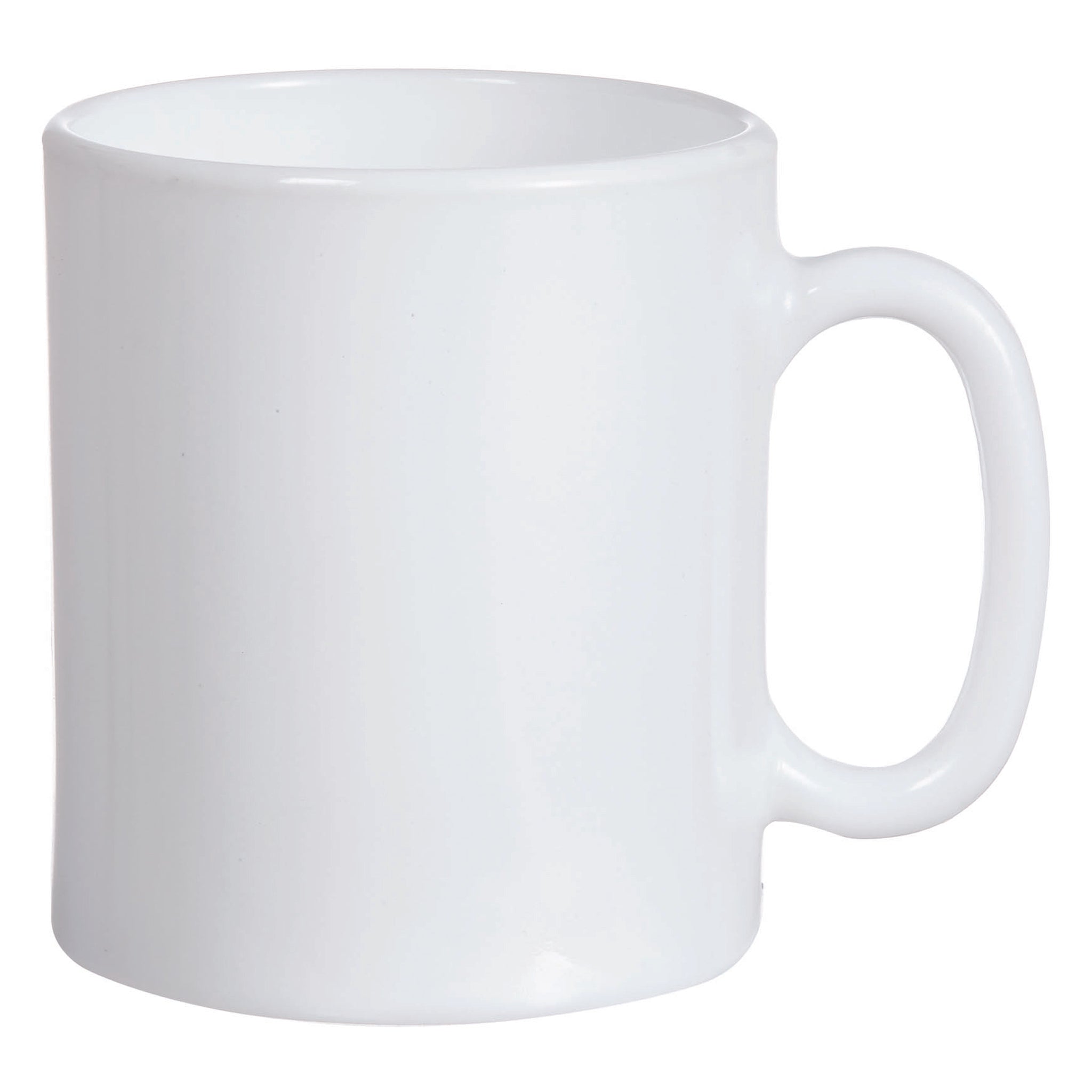 LUMINARC EVOLUTION PEPS WHITE OPAL GLASS CAN SHAPE MUG, 320ML
