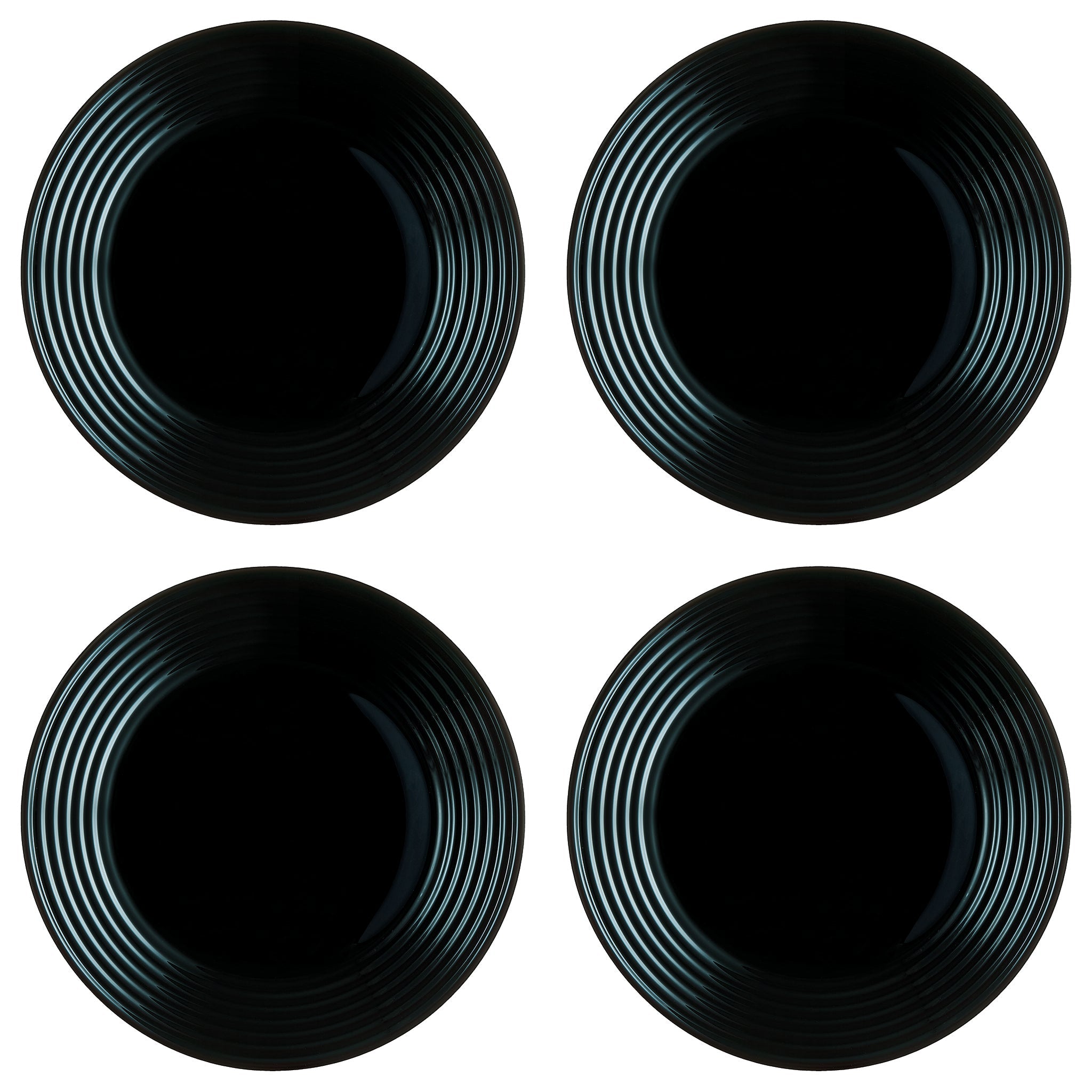 LUMINARC HARENA BLACK OPAL DINNERWARE 12PCE SET