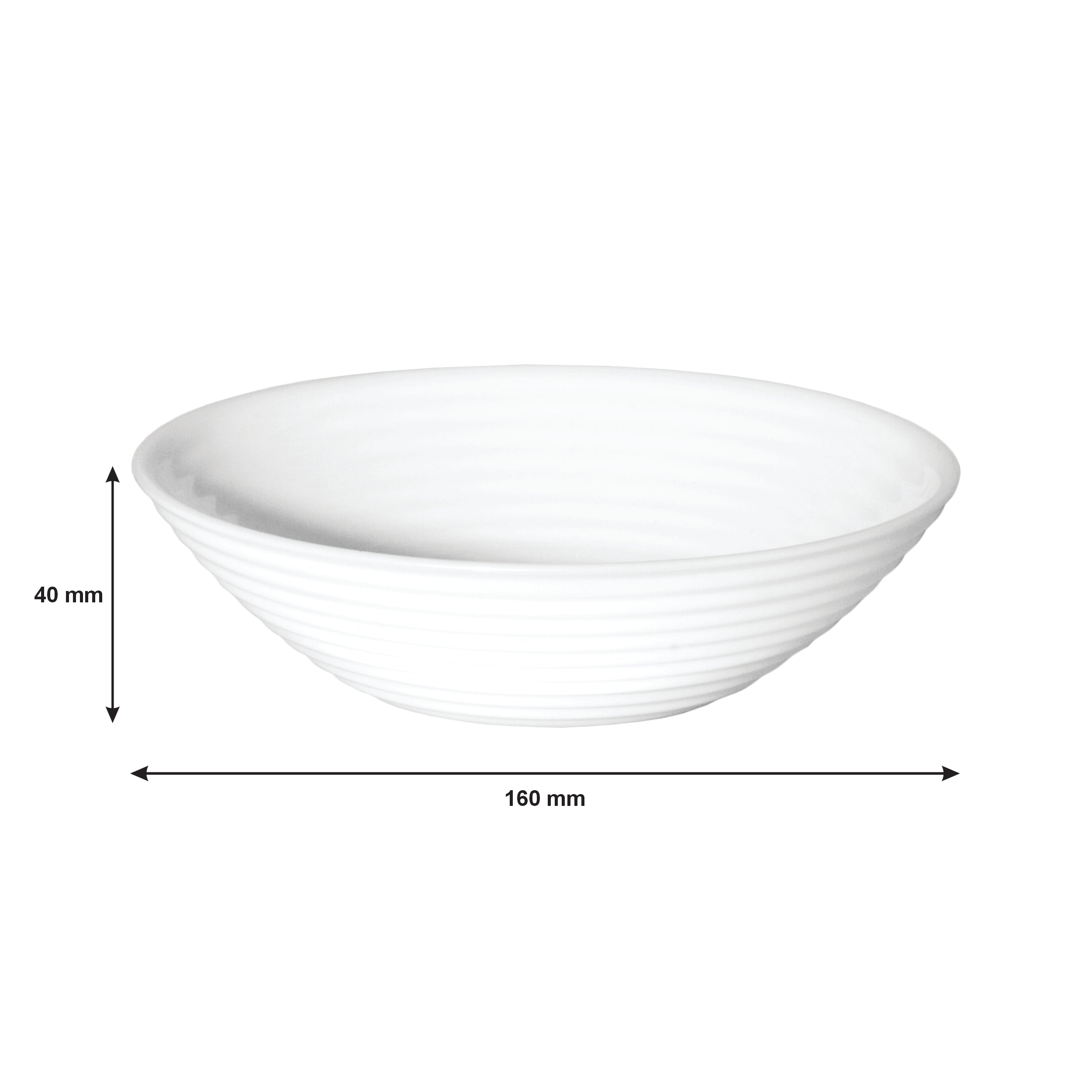 LUMINARC STAIRO WHITE OPAL DINNERWARE 12PCS SET