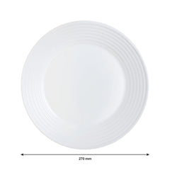 LUMINARC STAIRO WHITE OPAL DINNERWARE 12PCS SET