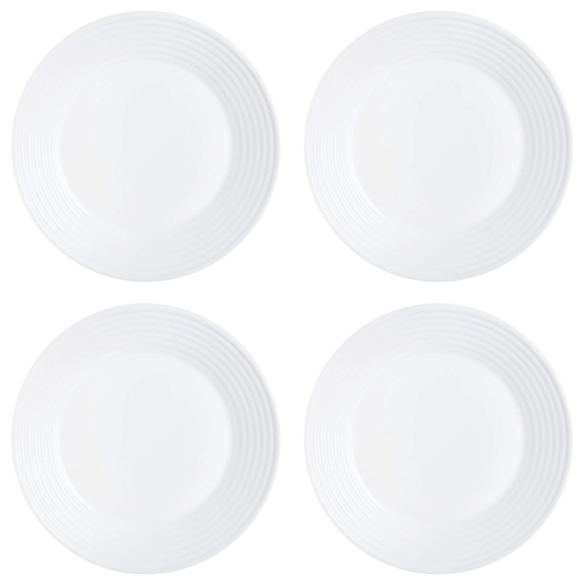 LUMINARC STAIRO WHITE OPAL DINNERWARE 12PCS SET