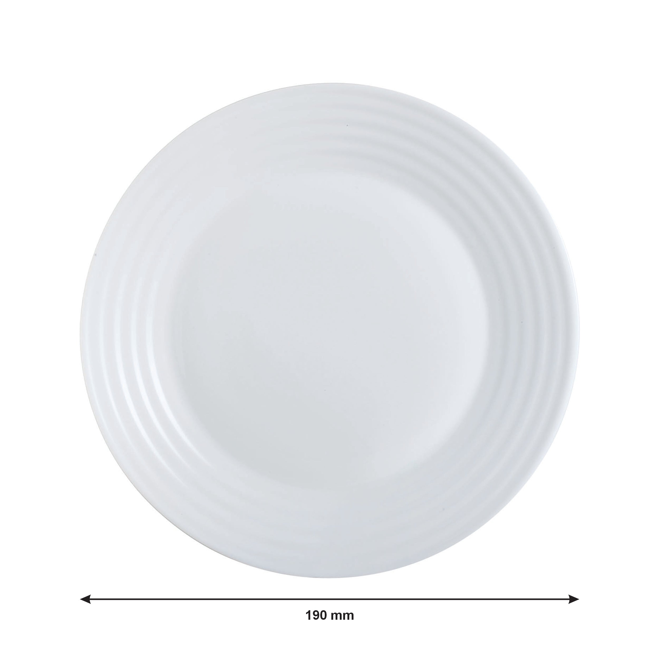 LUMINARC STAIRO WHITE OPAL DINNERWARE 12PCS SET