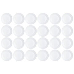 LUMINARC STAIRO WHITE OPAL TEMPERED GLASS LARGE DINNER PLATE, 270MM DIA