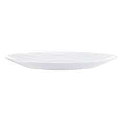 LUMINARC STAIRO WHITE OPAL TEMPERED GLASS LARGE DINNER PLATE, 270MM DIA