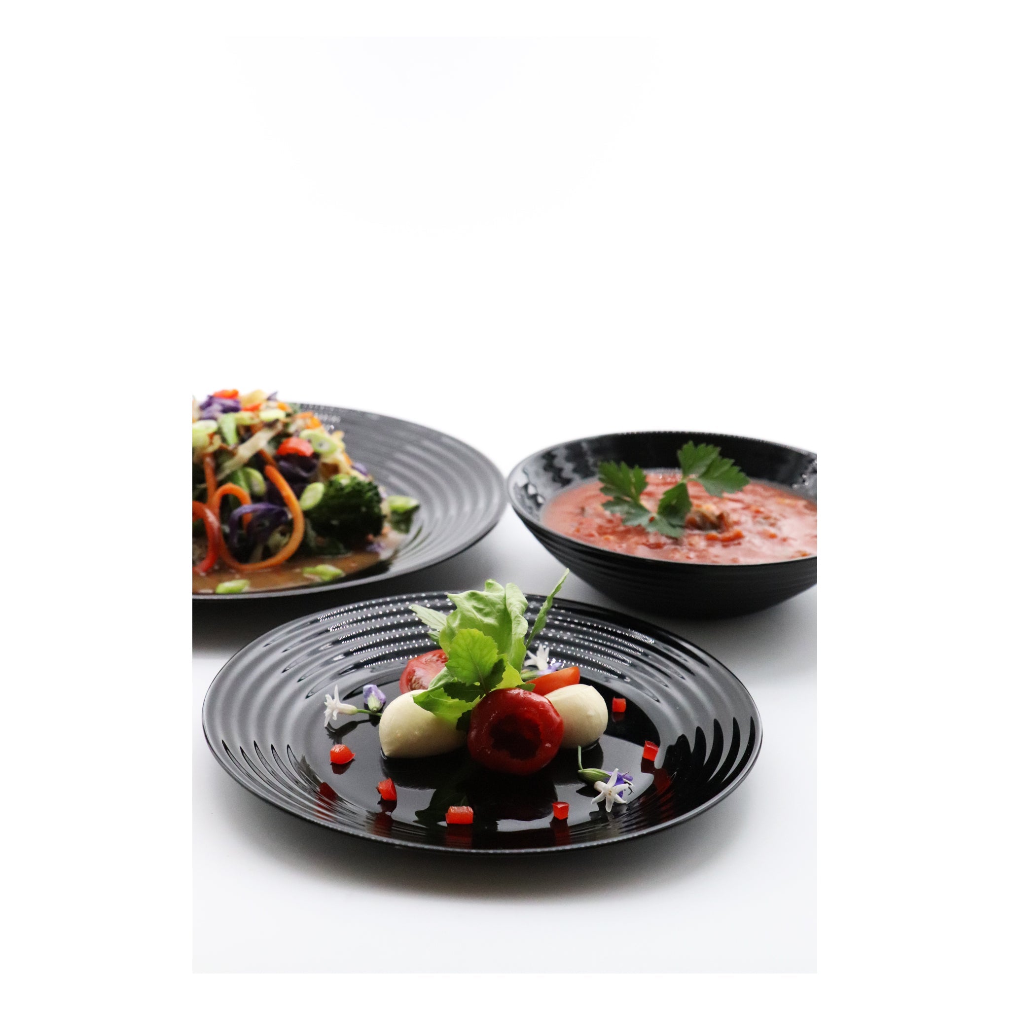 LUMINARC HARENA BLACK OPAL TEMPERED GLASS MULTI-PURPOSE BOWL 450ML, 160MM DIA
