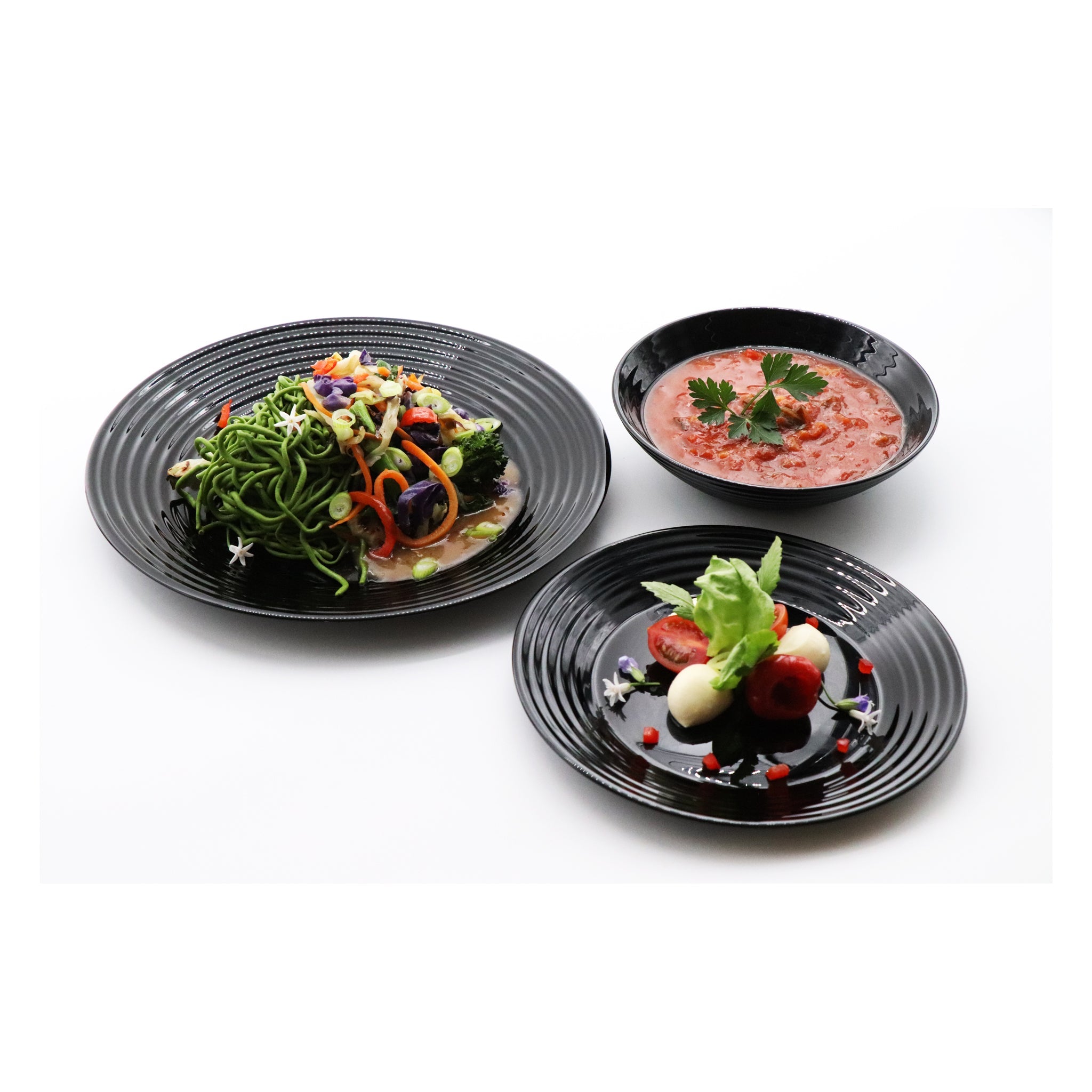 LUMINARC HARENA BLACK OPAL TEMPERED GLASS MULTI-PURPOSE BOWL 450ML, 160MM DIA