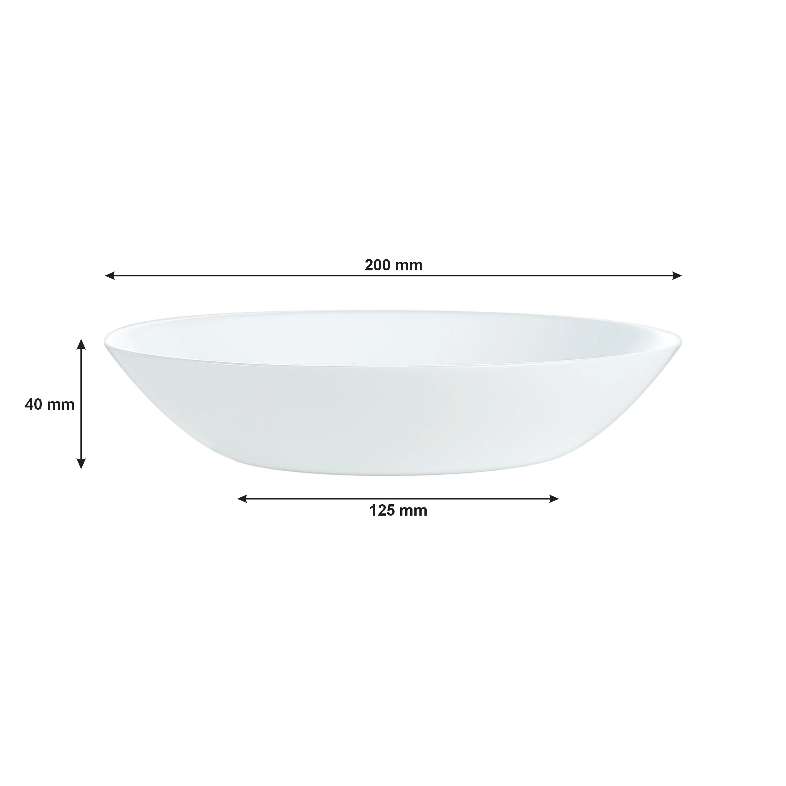 CONSOL OPAL RIMLESS SOUP BOWL, 200MM DIA