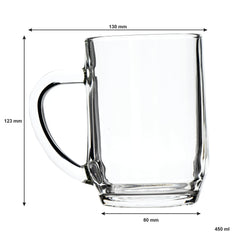 LUMINARC BENIDORM GLASS BEER MUG, 450ML