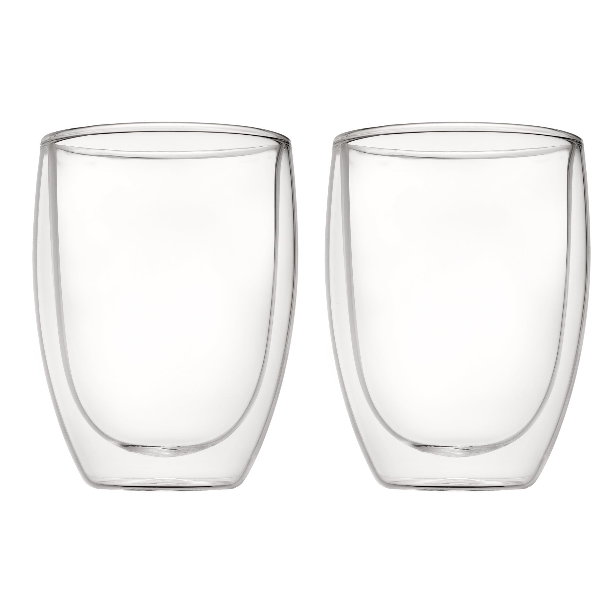 CONSOL ROMA DOUBLE WALL BOROSILICATE GLASS TEA/COFFEE CUP 2PK, 350ML