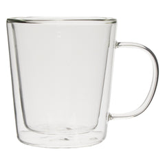 CONSOL ROMA DOUBLE WALL BOROSILICATE GLASS TEA/COFFEE MUG 2PK, 320ML