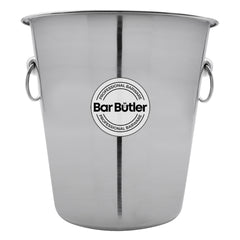 BAR BUTLER ICE BUCKET WITH RING HANDLES STAINLESS STEEL, 4L