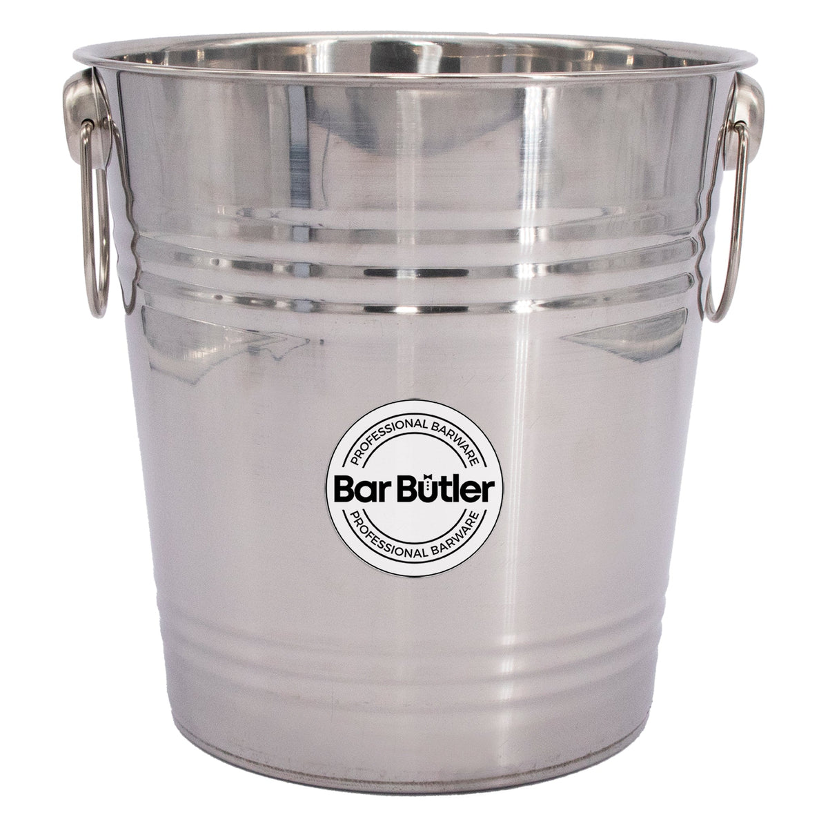BAR BUTLER ICE BUCKET WITH RING HANDLES STAINLESS STEEL, 4.5L