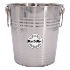 BAR BUTLER ICE BUCKET WITH RING HANDLES STAINLESS STEEL, 4.5L