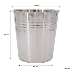 BAR BUTLER ICE BUCKET WITHOUT HANDLES STAINLESS STEEL, 4.5L