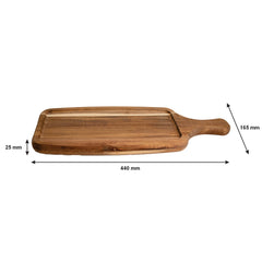 REGENT ACACIA PADDLE CUTTING & SERVING BOARD REVERSIBLE, 440X165MM