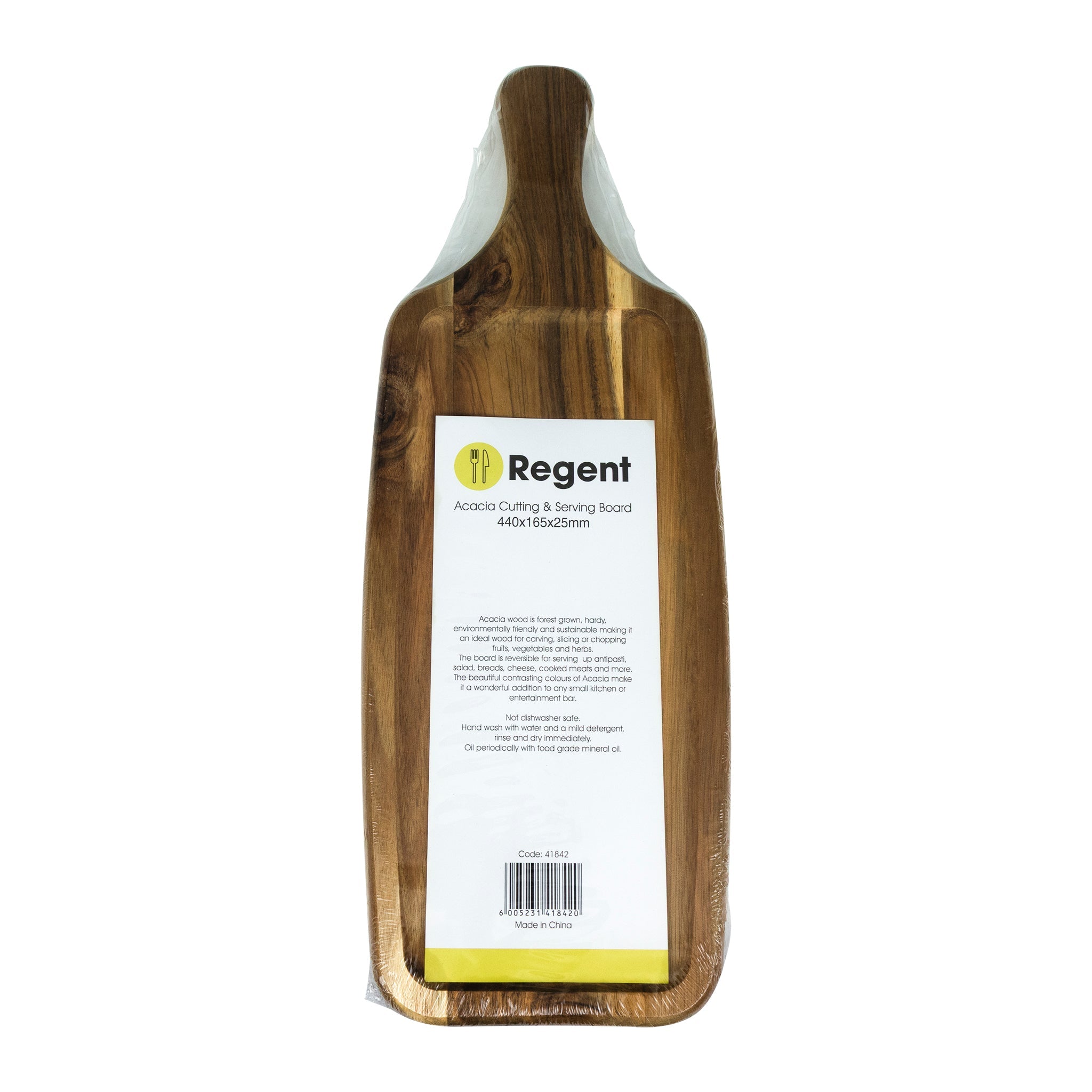 REGENT ACACIA PADDLE CUTTING & SERVING BOARD REVERSIBLE, 440X165MM