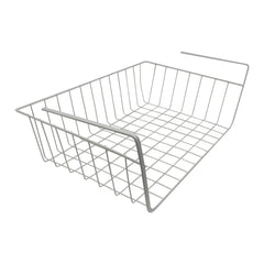 KITCHEN UNDER SHELF WIRE BASKET WHITE, 410X245X130MM