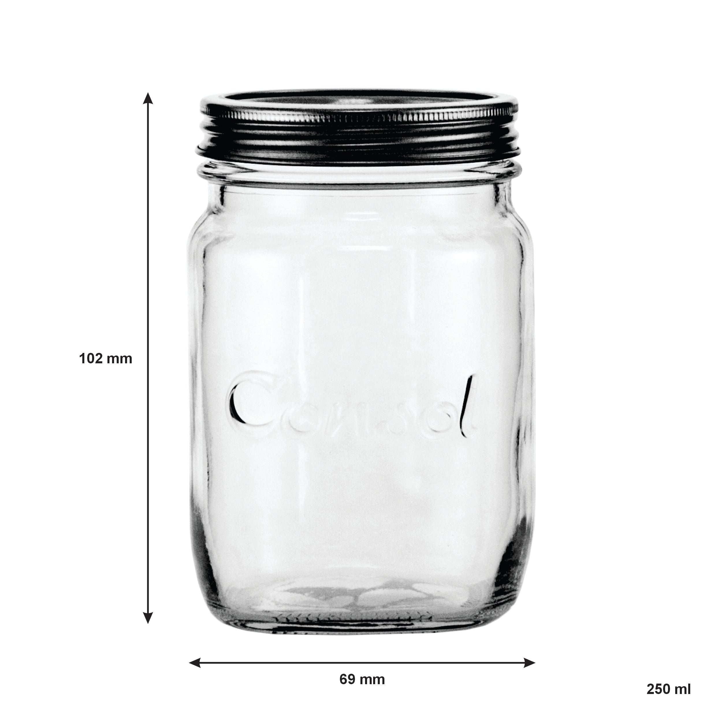 CONSOL 250ML PRESERVE JAR 6PK