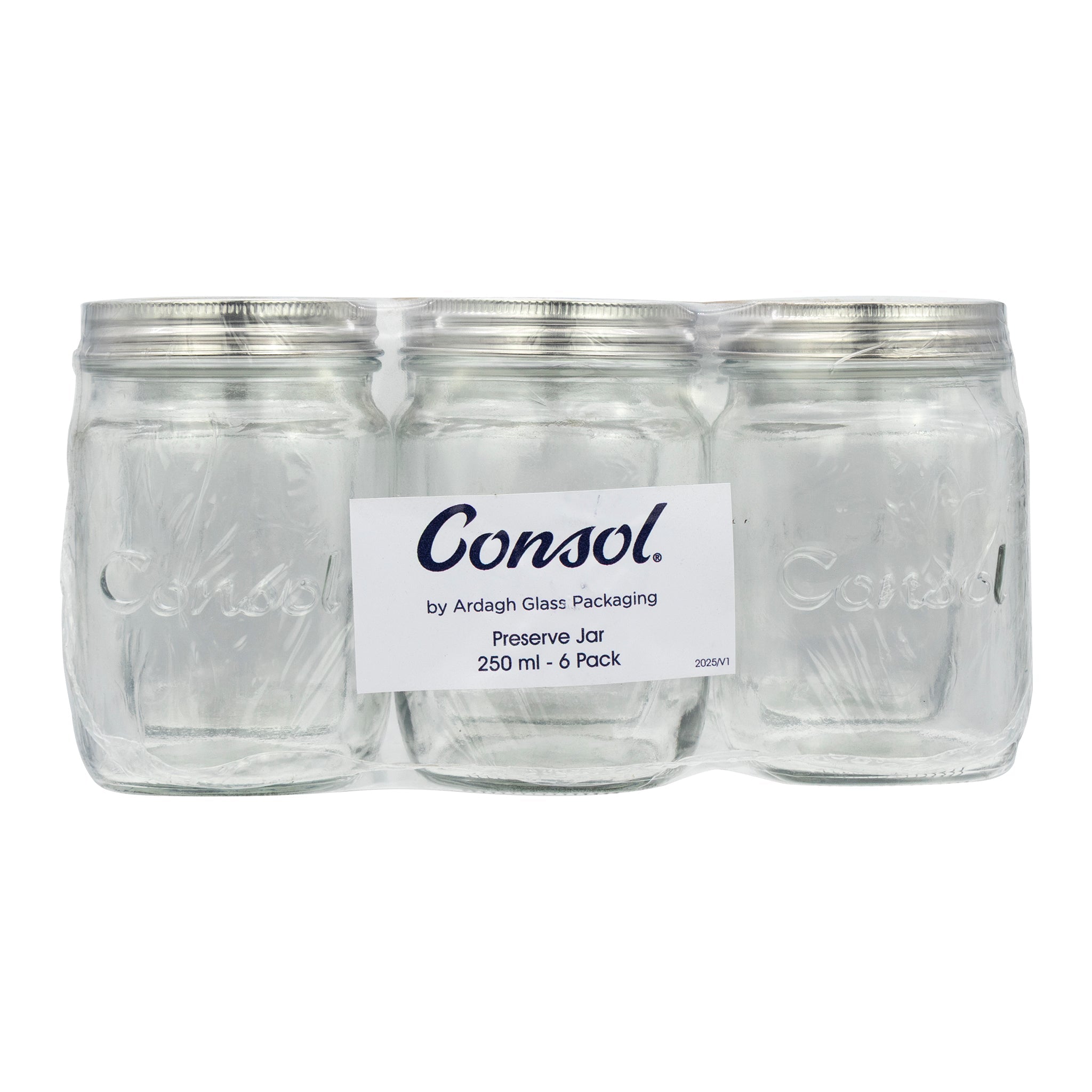 CONSOL 250ML PRESERVE JAR 6PK